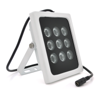 ІЧ-прожектор GY-IR009. 12V, 36W, 9LED, IP66, 850Нм, кут огляду 90 °, дальність до 120м.