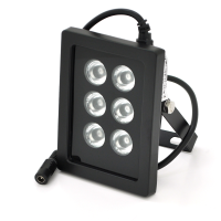 ІЧ-прожектор GY-IR90006. 12V, 6W, 6LED, IP66, 850Нм, кут огляду 90 °, дальність до 70м.