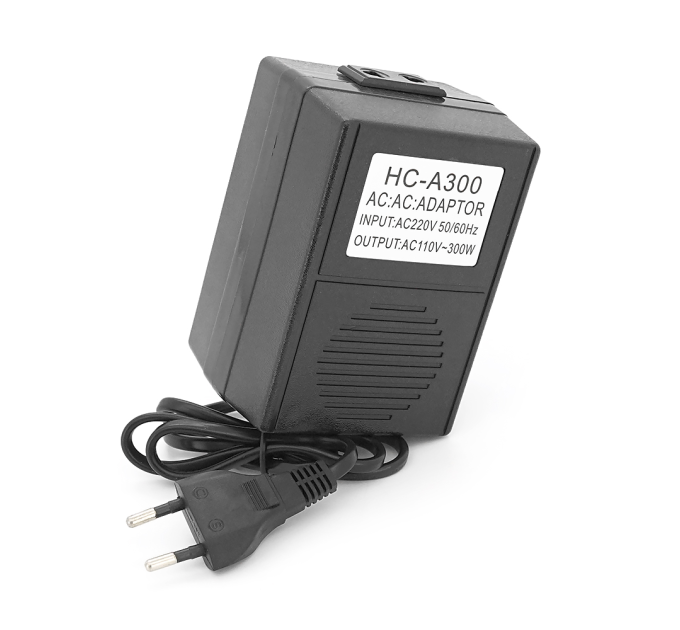 Перетворювач напруги трансформаторний 300W Input 220 V / Output 110V, + універсальна розетка