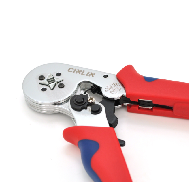 Крімпер CINLINELE HCS8 10SA для обтиску кабельного накінечника, red + набір кабельних наконечників (VE0508, VE7508, VE1008, VE1508, VE2508, VE4009,VE6102)
