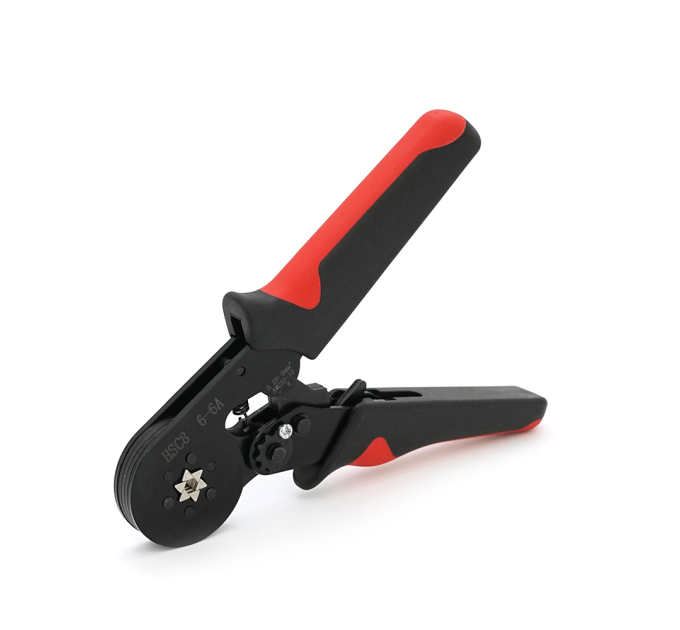Крімпер HCS8 6-6A для обтиску кабельного накінечника, black- red + набір кабельних наконечників (VE0508,VE7508,VE1008,VE1508,VE2508,VE4009,VE6012, VE10-12)