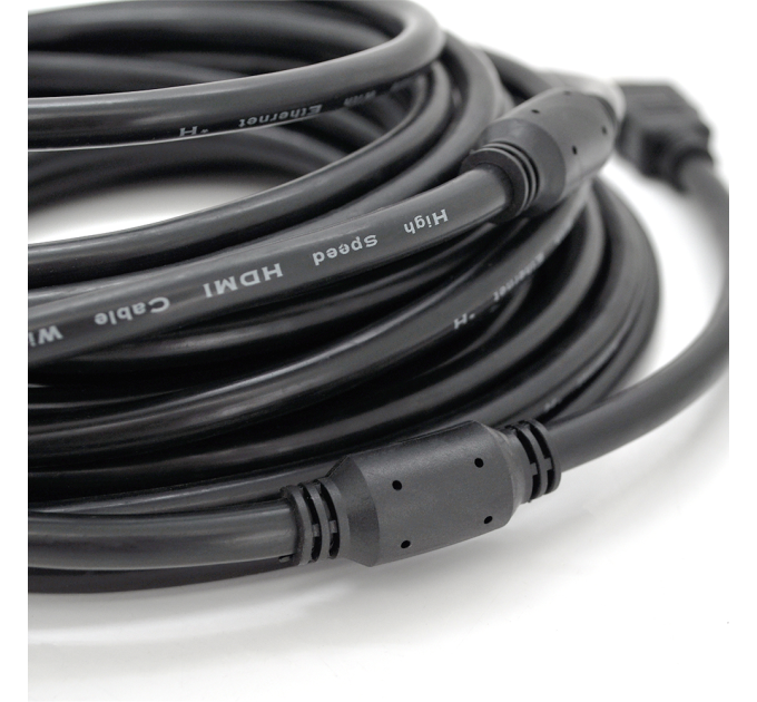 Кабель Ritar Premium PL-HD94 HDMI-HDMI Ultra HD 1080P, 1.5m, v1,4, OD-7.3mm, з фільтром, круглий Black, коннектор Gold, Box, Q150