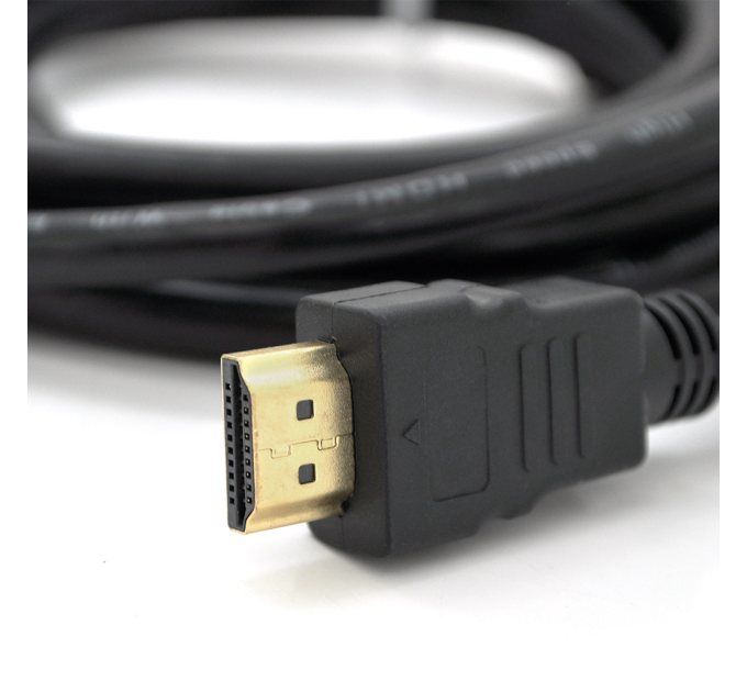 Кабель Ritar PL-HD94 HDMI-HDMI Ultra HD 1080P, 10.0m, v1,4, OD-8.0mm, з фільтром, круглий Black, конектор Gold, Пакет, Q70