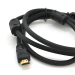 Кабель Ritar PL-HD348 HDMI-HDMI Ultra HD 4K,1080P, 2.0m, v1,4, OD-7.3mm, з фільтром, круглий Black, конектор Gold, Пакет, Q120