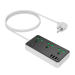 Мережевий фільтр HOCO AC7A на 3 розетки + 3 USB+USB-C, 17W, 220В, кабель 1,5м, Black / White, Box
