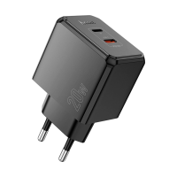 Набір СЗУ HOCO CS16A+ кабель Туре-С / Lighting, 1xUSB-C+1xLighting, PD20W, Black, Box