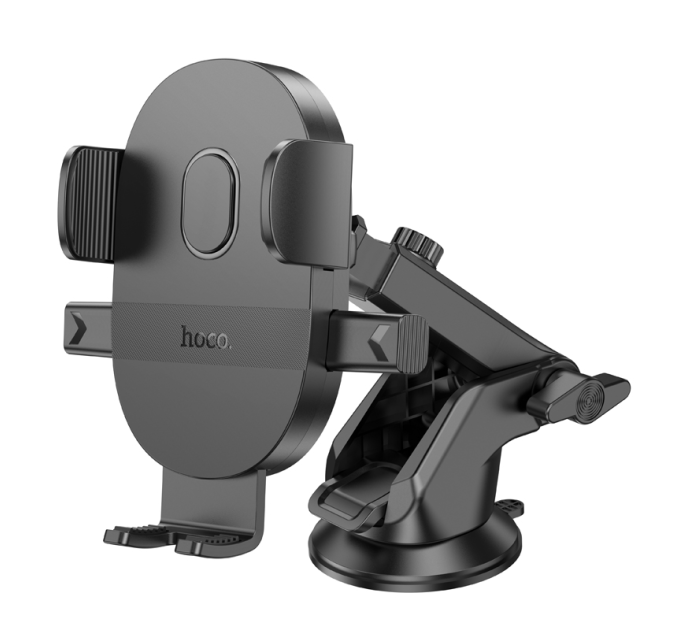 Автоутримувач HOCO H19, кріплення на торпеду, затискач 55-85мм, Black, Box