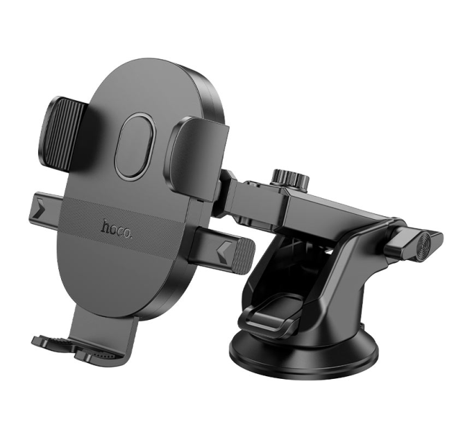 Автоутримувач HOCO H19, кріплення на торпеду, затискач 55-85мм, Black, Box