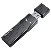 Кардрідер універсальний HOCO HB20 USB 3.0, формат MicroSD, пластик, Black