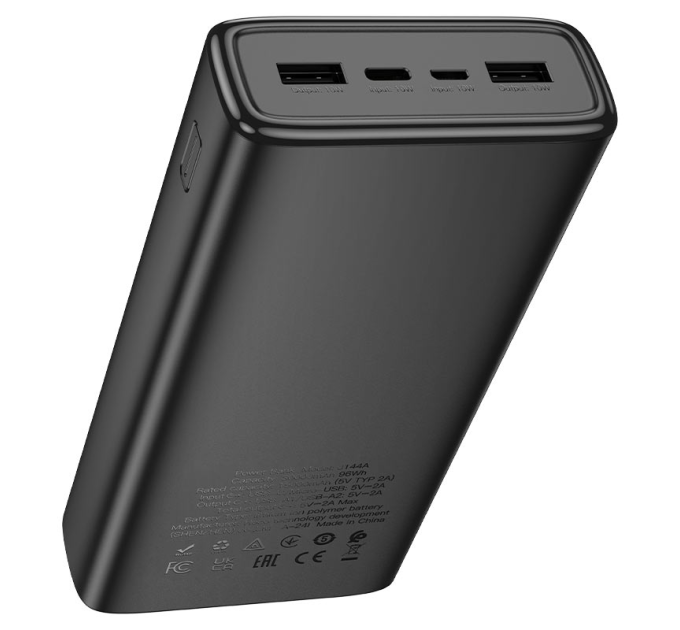 Power Bank HOCO J144A 30000mAh, Black, 0.660kg