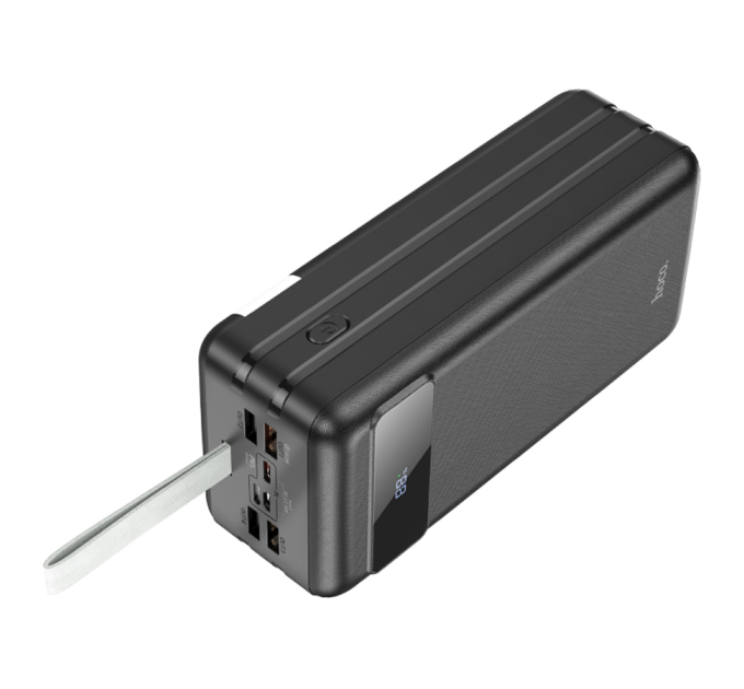 Power Bank HOCO J86B 60000mAh, 4USB+2Type-C+Lighting+micro, 22.5W+PD20W, ліхтарик, Black, 1.33kg