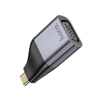 Перехідник HOCO UA34 Type-C (тато) / VGA(мама), Gray, Box