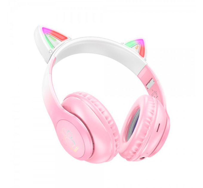 Бездротові навушники Bluetooth HOCO W42, White / Pink, Box