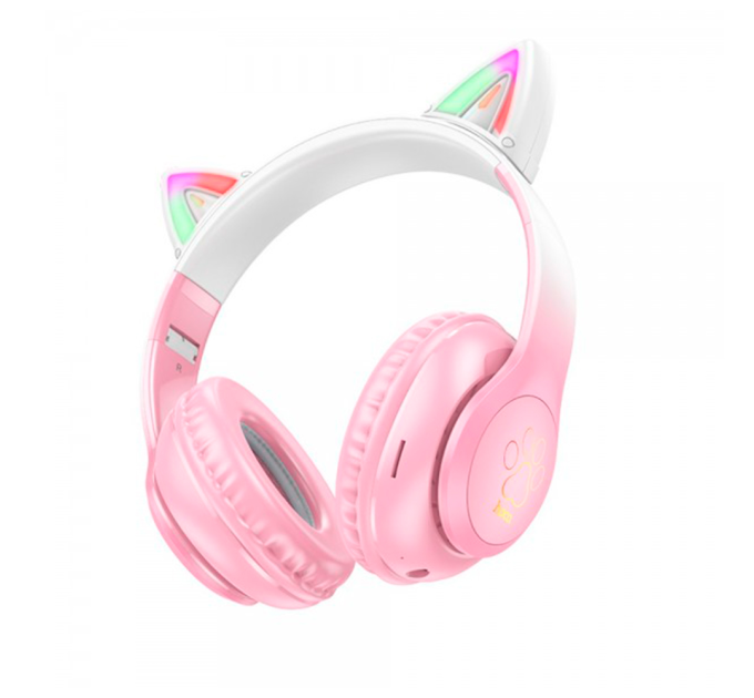 Бездротові навушники Bluetooth HOCO W42, White / Pink, Box