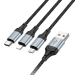 Кабель HOCO X102 USB-1 3 in 1 Micro / Iphone / Type-C, 2A, довжина 1м, Black, Box