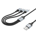 Кабель HOCO X102 USB-1 3 in 1 Micro / Iphone / Type-C, 2A, довжина 1м, Black, Box