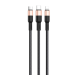 Кабель HOCO X26 USB-1 3 in 1 Micro / Iphone / Type-C, 2A, довжина 1м, Black / Gold, Box
