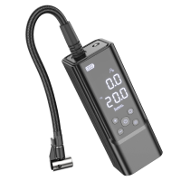Портативний повітряний насос HOCO ZP7, до 10 атм, вбудований акумулятор 5000mAh, ліхтарик, Black, Box