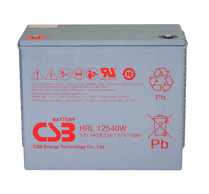 Акумуляторна батарея CSB HRL12540W, 12V 130Ah (343х170х274мм)