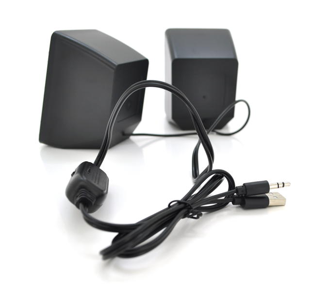 Колонки 2.0 Hotmai A16 USB+3.5mm, 2x3W, 20Hz-18KHz, з регулятором гучності, Black, BOX, Q24