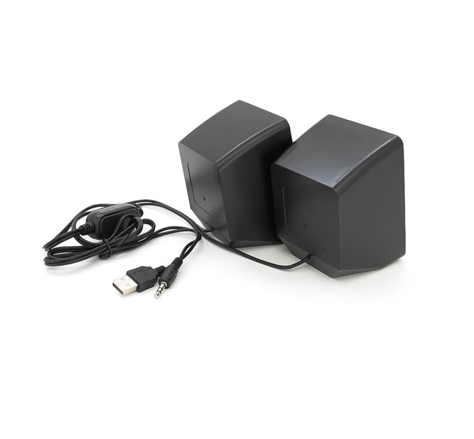 Колонки 2.0 Hotmai A16 USB+3.5mm, 2x3W, 20Hz-18KHz, з регулятором гучності, Black, BOX, Q24