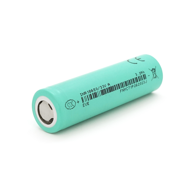 Акумулятор 18650 Li-Ion EVE 3200mAh 33V 10A, 4.2 / 3.6 / 2.5V, Gray