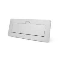 Розетка для підлоги висувна із заземленням J29L, дві розетки + 2 * USB + 2* RJ45, Input: AC 100-250V 16A, Silver