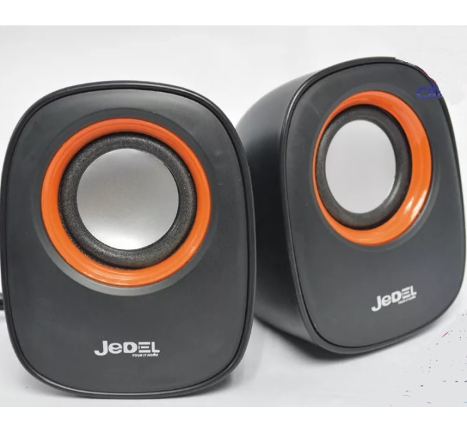 Колонки 2.0 JEDEL JD-M600 (Q-106) USB+3.5mm, 2x3W, 90Hz-20KHz, з регулятором гучності, Black / Red, BOX, Q50
