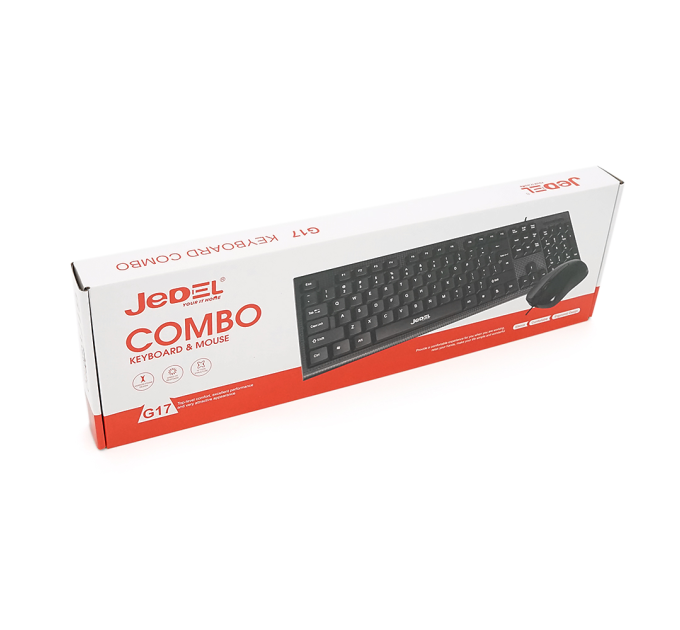 Комплект дротовий KB+Mouse JEDEL G17, USB, (Eng / Укр / Pyc), Box