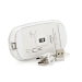 Миша бездротова JEDEL WD131P-BG, 800 / 1200 / 1600DPI, 2.4 GHz+Bluetooth 5.0, 3.7V 300mAh, Type-C заряджання. 109x60x32 мм. Transparent-White. Box