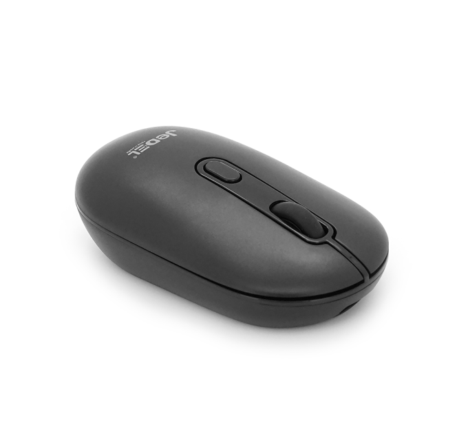 Миша бездротова JEDEL WD133, 800 / 1200 / 1600DPI, 2.4 GHz+Bluetooth 5.0, 3.7V 400mAh, Type-C заряджання. 105x60x34 мм. Black. Box