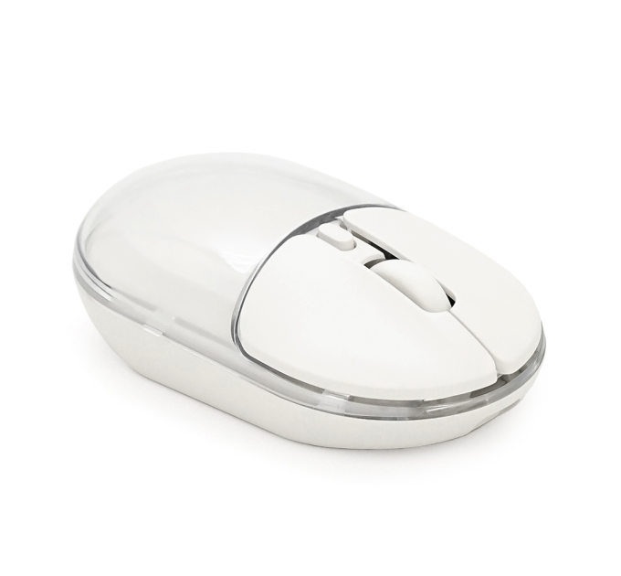 Миша бездротова JEDEL WD142, 800 / 1200 / 1600DPI, 2.4 GHz+Bluetooth 5.0, 3.7V 300mAh, Type-C заряджання. 105x59x34 мм. White. Box
