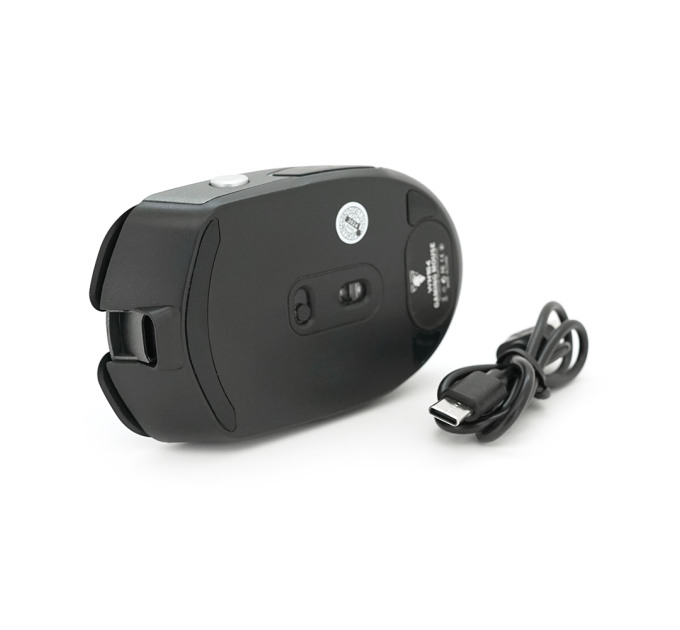 Миша бездротова JEDEL WH104, 1200-1600DPI, 2.4GHZ+Bluetooth 5.0, вбудований акумулятор, Black, Box