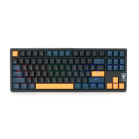 Клавіатура механічна USB JEDEL WKL-102, довжина кабелю 170см , RGB підсвічування, (Eng / Укр / Рус), (385х160х50 мм), Black / Blue, 88к, Q10