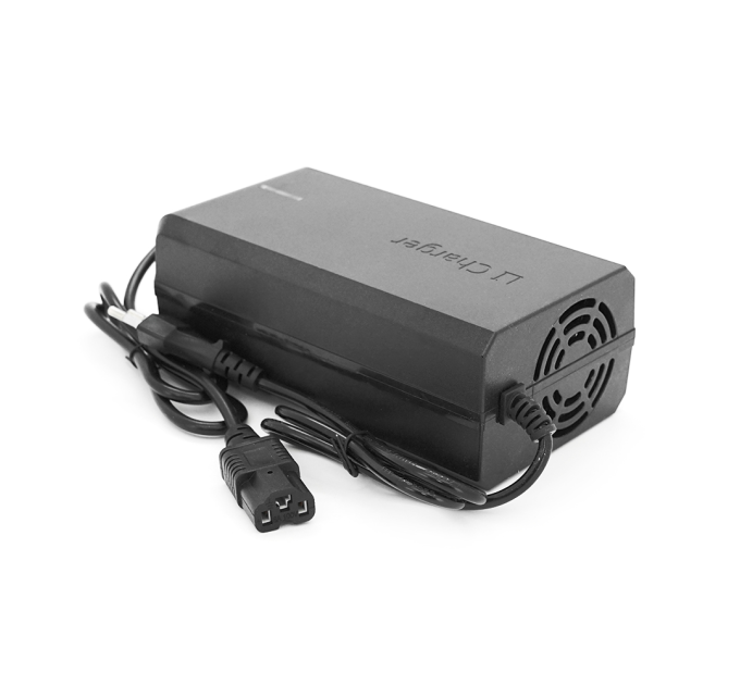 Зарядний пристрій Jinyi для акумуляторів Li-ion 48V6A(54,6V),13S,штекер Triangle plug (T-tipe / IEC / C13 N+L-),з індикацією,BOX