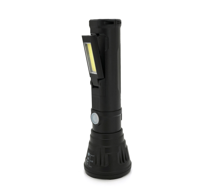 Ліхтарик ручний LATERNA JPL-2182A, 5W CREE Q5+COB, Zoom, 2+1 режим, вбудований акумулятор, IP40, 200х65х40. Blister