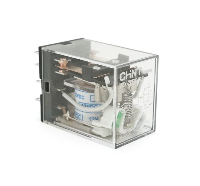 Реле електромагнітне CHINT JZX-22F(D) / 2Z, DC12V, контактна група 2CO+2NO, (0,9~1,2) Вт, номінальний струм 5А, котушка 160×(1±10%)Ом, 27,5*21,5*35,5мм