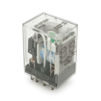 Реле електромагнітне CHINT JZX-22F(D) / 2Z, DC24V, контактна група 2CO+2NO, (0,9~1,2) Вт, номінальний ток 5А, катушка 640×(1±10%)Ом, 27,5*21,5*35,5мм