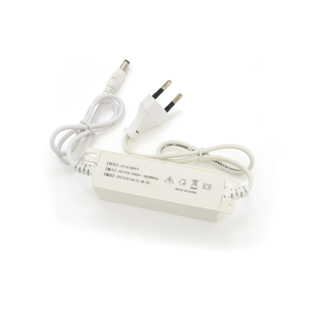 Імпульсний адаптер живлення 12В 2А (24Вт) штекер 5.5 / 2.1 White Slim с кронштейном Q200
