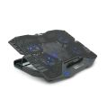 Підставка під ноутбук IceCoorel K5, 10-17", 4*100mm 1400±10% RPM + 4*70mm 2500±10%RPM, корпус пластик+алюміній, 2xUSB 2.0, 365x297x30mm, Blue, Box, Q18