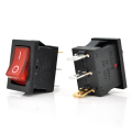 Перемикач ON-ON KCD1-102N, 250VAC / 6A, 3 контакти, Red, Q100