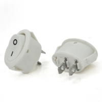 Перемикач ON-OFF KCD1-301, 250VAC / 10A, 2 контакти, White, Q100