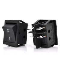 Перемикач ON-OFF KCD4-201, 250VAC / 16A, 4 контакти, Black, Q50 (246*170*41) 0,65 кг