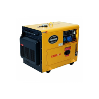 Генератор дизельний KDK10000SC, 1-фазний 230V, 50Hz, 9.4kVA / 7.5kW, бак 30 л, витрата 2 л / год, пуск: стартер (без АКБ), 850x550x720 мм, 192 кг