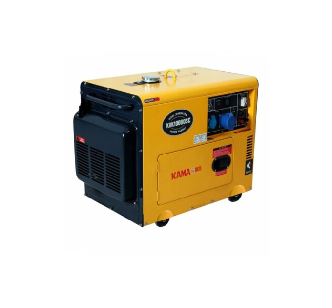 Генератор дизельний KDK10000SC, 1-фазний 230V, 50Hz, 9.4kVA / 7.5kW, бак 30 л, витрата 2 л / год, пуск: стартер (без АКБ), 850x550x720 мм, 192 кг