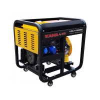 Генератор дизельний KDK11500SE, 1-фазний 230V, 50Hz, 11kVA / 8.8kW, бак 12,5 л, витрата 2,4 л / год, пуск: стартер (без АКБ), 770x575x685 мм, 158 кг