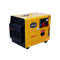 Генератор дизельний KDK7500SC, 1-фазний 230V, 50Hz, 6.9kVA / 5.5kW, бак 14,5 л, витрата 1,5 л / год, пуск: стартер (без АКБ), 850x550x720 мм, 160 кг