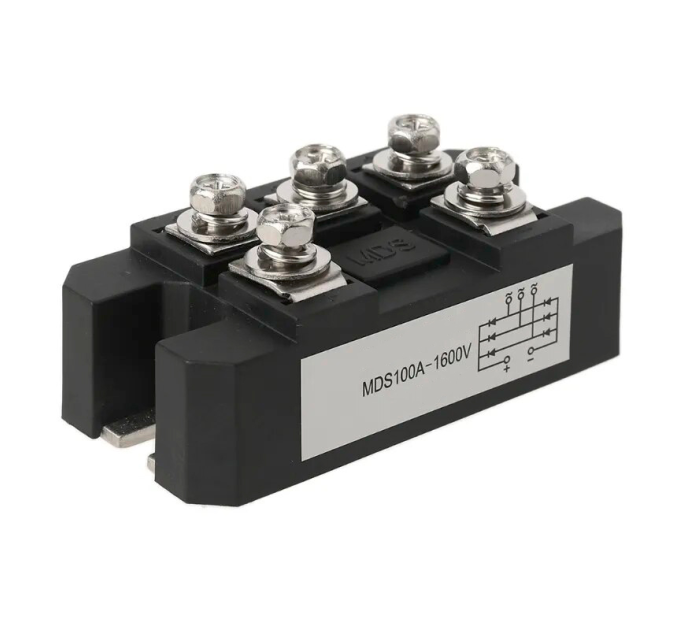 Діодний трифазний міст з радіатором KJW-MDS100, 100A / 1600V