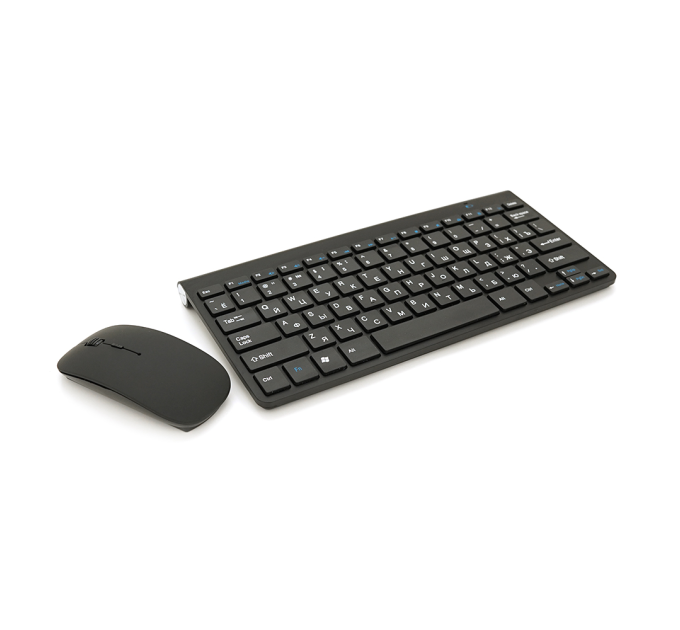Комплект бездротовий KM908 (KB+Mouse), (Eng / Pyc), 2.4G, 78 клавіш, Black, Box