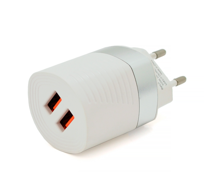 СЗУ AC100-240V iKAKU KSC-181 JUNENG, 2xUSB, 2.4A, White, Box